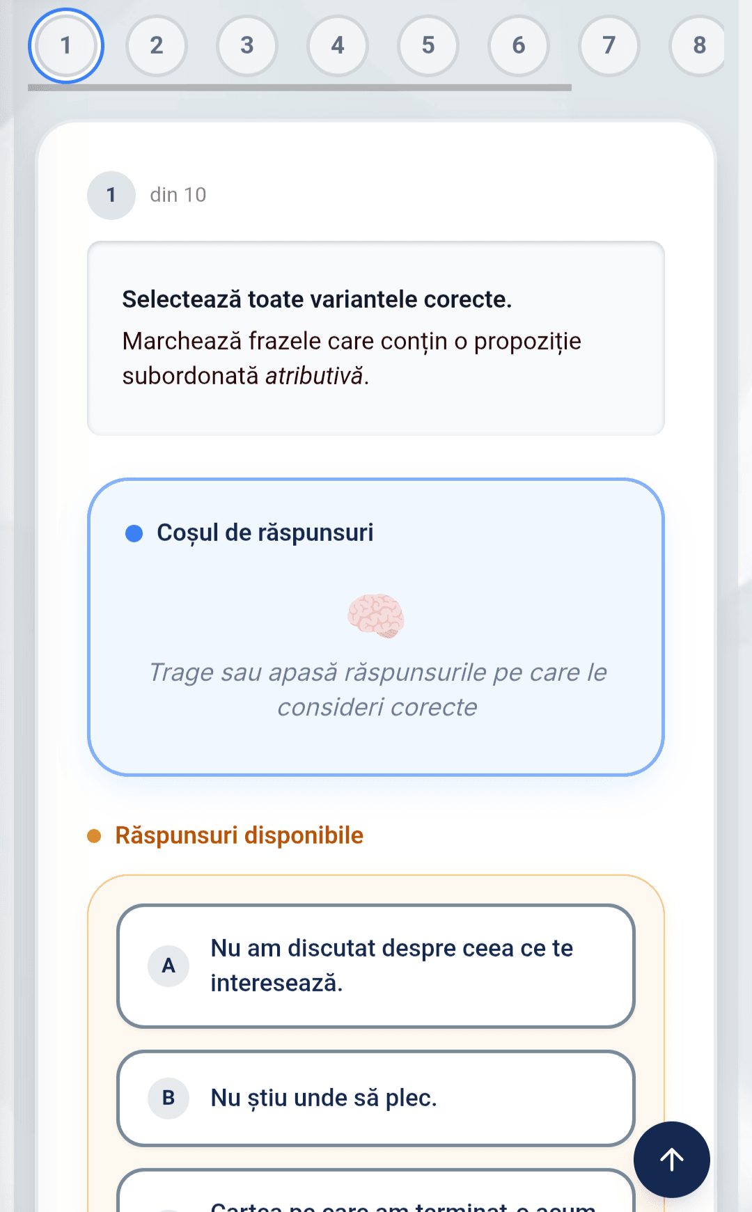 Grila interactivă: un tip nou de test, cu mai multe răspunsuri corecte